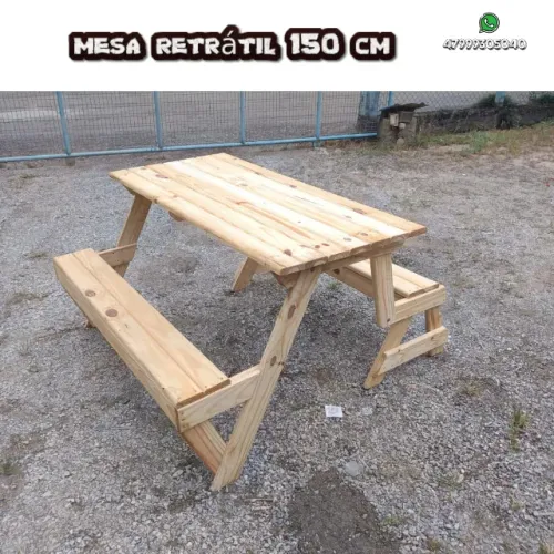 BANCO QUE VIRA MESA 1,50 MT