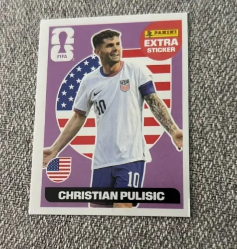 Christian Pulisic - Figurinha Extra Sticker Roxa Copa 2026