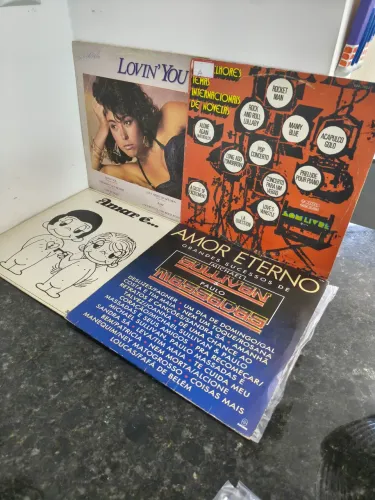 LPs Discos de vinil coletâneas músicas românticas (12,00 cada disco)