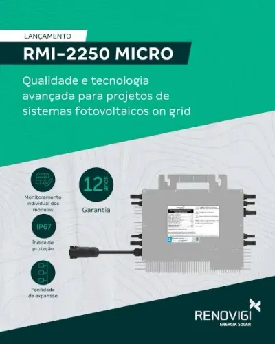 Micro inversor Renovigi RMI 2250 - com NF do fabricante