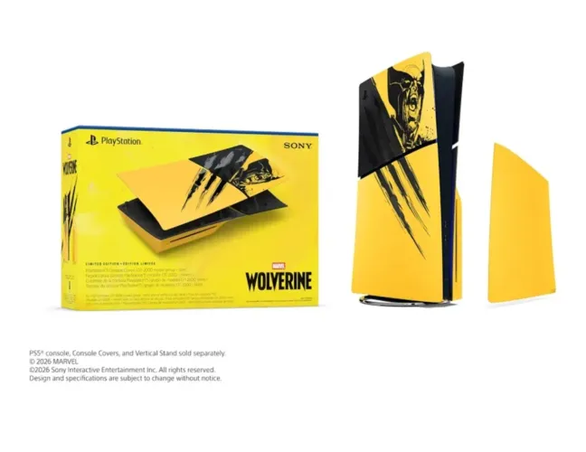 Tampas PS5 SLIM Wolvirene Amarelo batalha edição limitada.