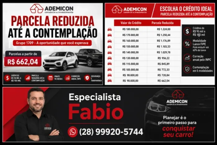Planeje seu Veículo: Parcela que cabe no seu bolso