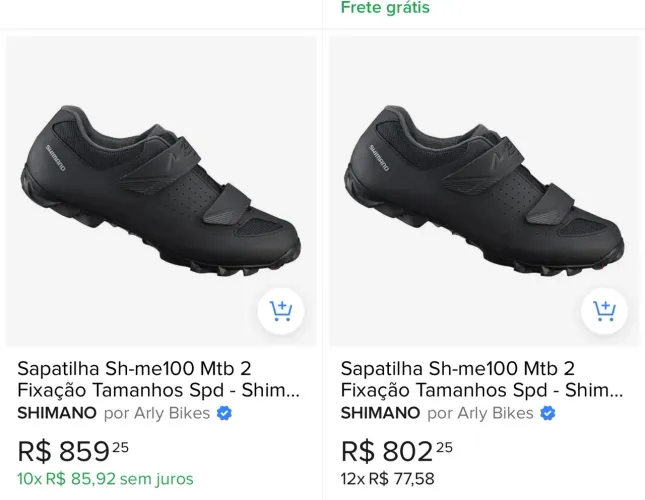 Sapatilha Mtb shimano sh me 100  com tacos shimano spd
