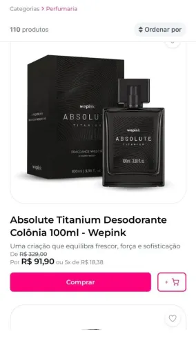 Perfume wepink novo