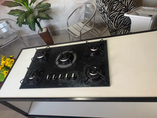 cooktop de 5 bocas com bancada