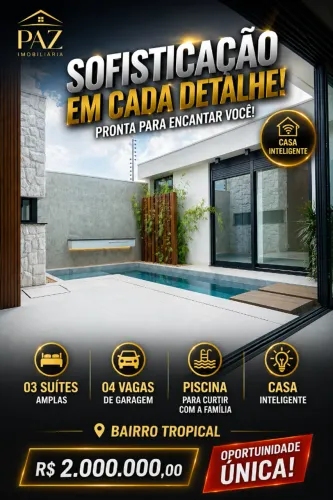 Casa com 03 suítes e piscina