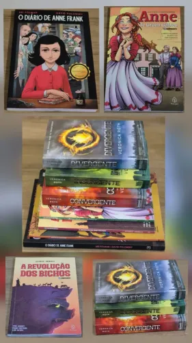 Lote com 6 livros e quadrinhos em ótimo estado