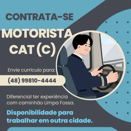 VAGA DE EMPREGO MOTORISTA CATEGORIA C