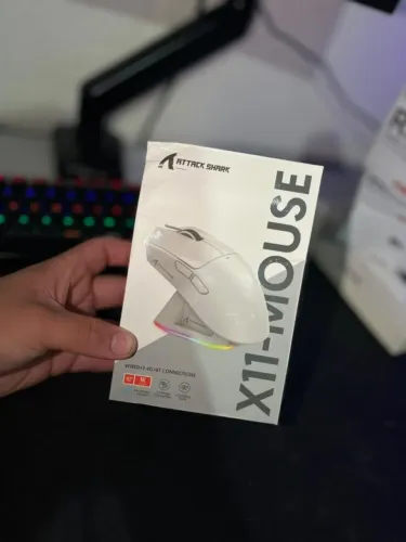 Mouse Gamer Sem Fio Preto 22000 DPI- Attack Shark X11