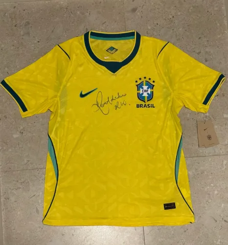 Camisa Seleção Brasileira Autografada Ronaldinho