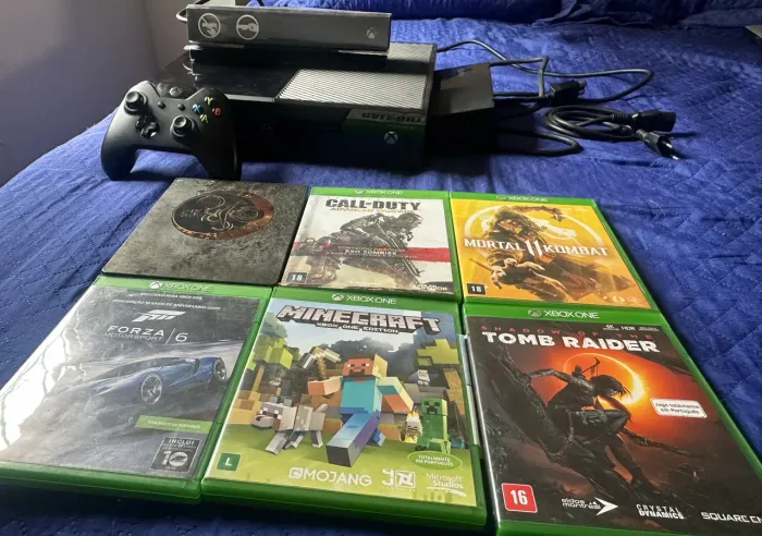 Xbox one + kinect lacrado + 5 jogos