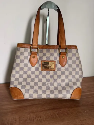bolsa tote louis vuitton hampstead damier azur