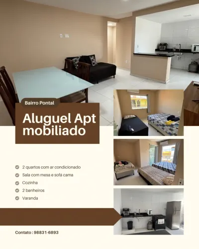 Apt Pontal mobiliado aluguel