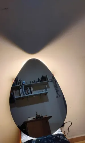 Espelho com iluminação led oval