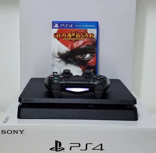 PS4 Slim 500GB c/ Super GARANTIA + Jogo. Temos Loja Física 
