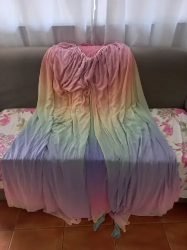 Vestido gestante arco-íris