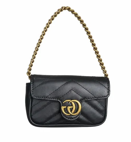 Bolsa Gucci GG Marmont Super Mini Preta