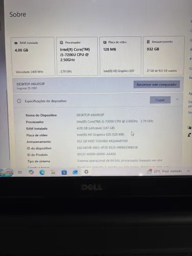 Dell Inspirion 15 [Teclado com problema]