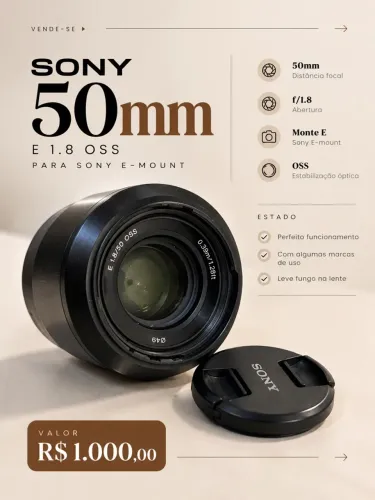 Lente Sony 50mm 1.8