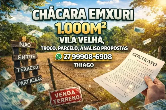 ? SÍTIO / ÁREA À VENDA EM XURI - 1.000m² , Seu refúgio de paz e tranquilidade ?TROCO