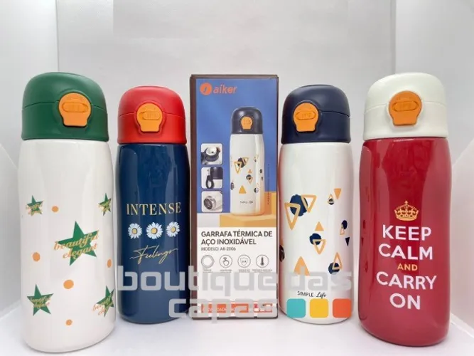 Garrafinha De Água Garrafa Squeeze Térmica 24h Treino Viagens Escritório