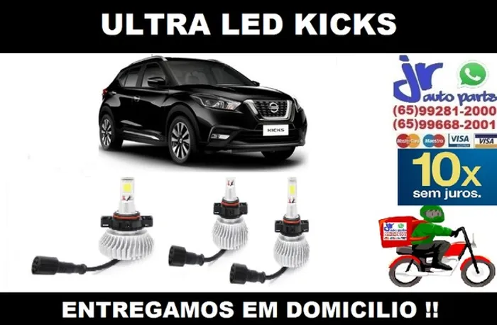 Lampada Ultra LED (baixa) Nissan Kicks 6000K 12V 24V