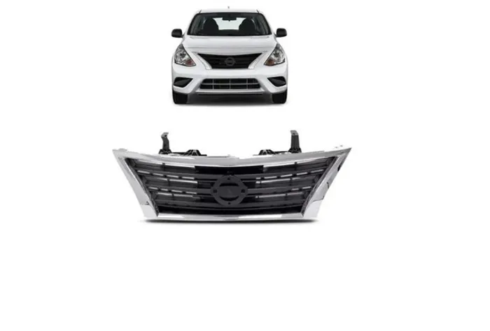 Grade Radiador com Moldura Cromada Nissan Versa 2015 a 2017