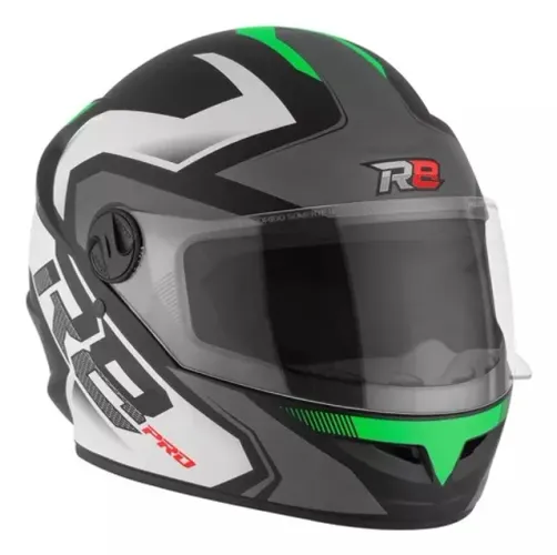 Capacete Pro Tork R8 Pro Preto/Verde (Entrega Grátis*)