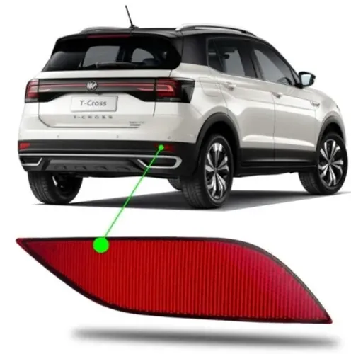 Lanterna Parachoque Volkswagen T-Cross 2020 - Traseiro Vermelho D/E - Refletiva