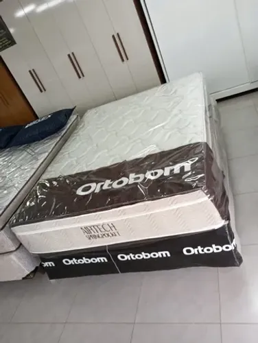 Cama casal box ortobom em oferta Tamanho 138x188