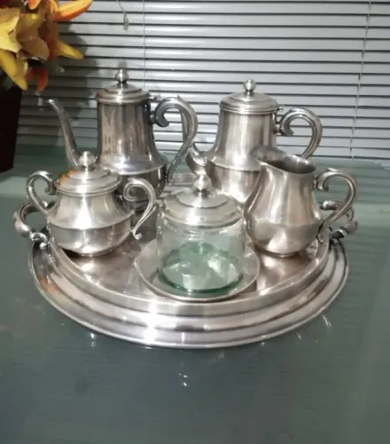 Conjunto de Chá prata 90 