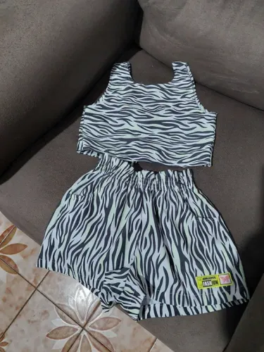 Conjunto Short e Blusa Zebra Infantil TAM 6