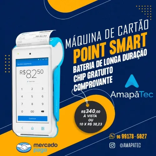 Máquina de Cartão Point Smart do Mercado Pago