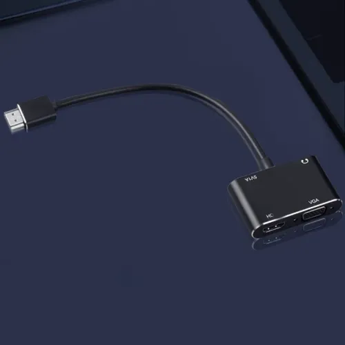Conversor Duplicador Hdmi Macho Em 1 Vga E 1 Hdmi