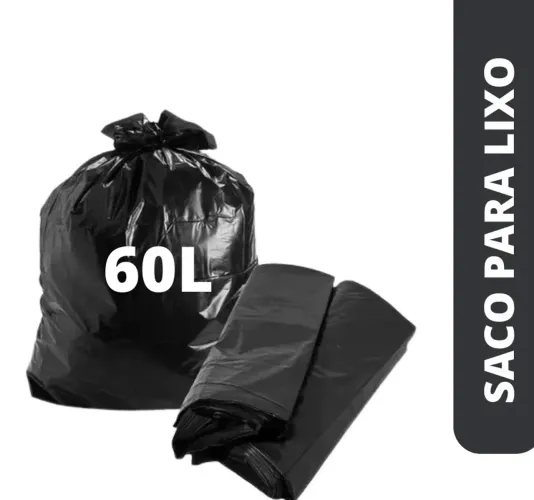 Saco reforçado 60L c/ 25un (direto de fábrica) 