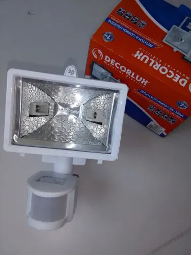Refletor sensor de presença para Lâmpada Led ou Halógena, Decorlux, externo interno