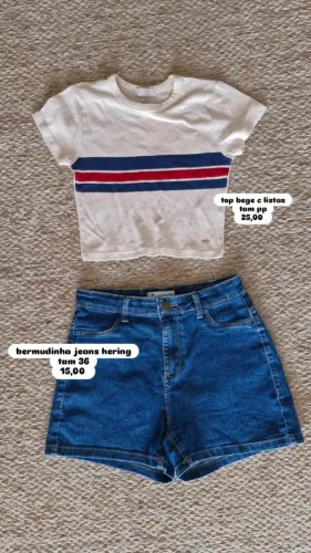 bermuda jeans e cropped