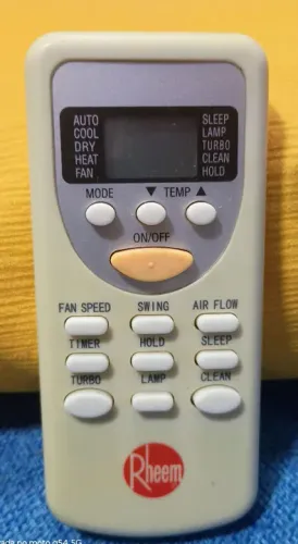Controle Remoto Ar Condicionado Rheem ZH/JT-01 100% original