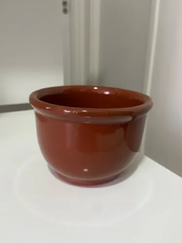 1 Cumbuca de cerâmica marrom UMA UNIDADE