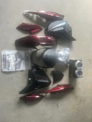 Carenagem Titan 150 ESD 2012 completa Vinho 