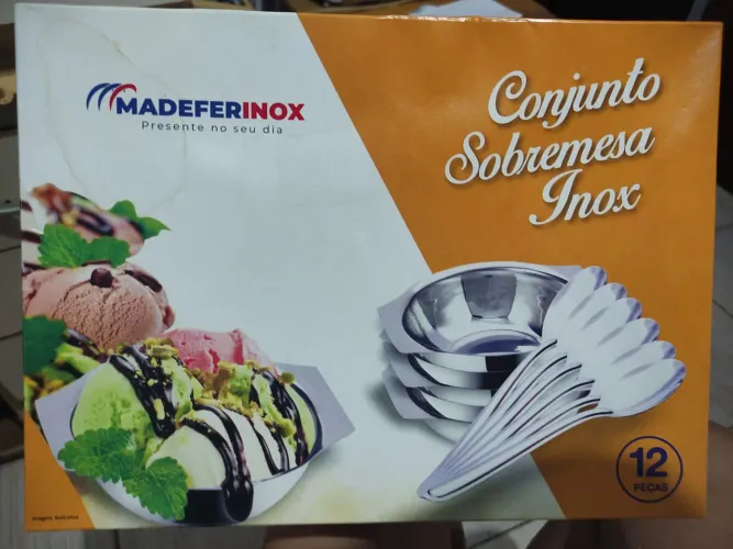 Conjunto de sobremesa inox