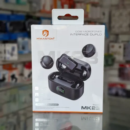 Microfone de lapela duplo iPhone e tipo C - entrega em slz e região 
