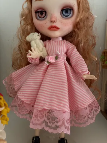 Vestido Blythe doll (costurado à mão)