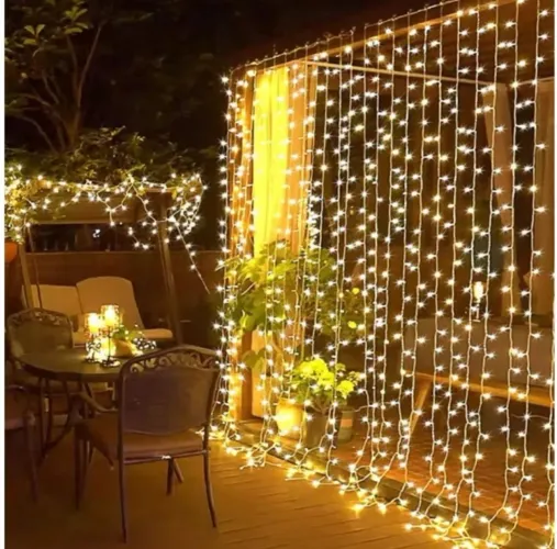 Cortina led 4x3 pisca pisca, luz cortina romântica para casamento, natal ao ar livre