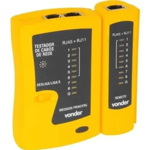 TESTADOR DE CABOS REDE RJ11/RJ12/RJ45 VONDER