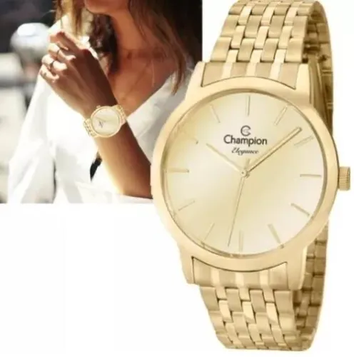 Relógio Feminino Champion Elegance Dourado