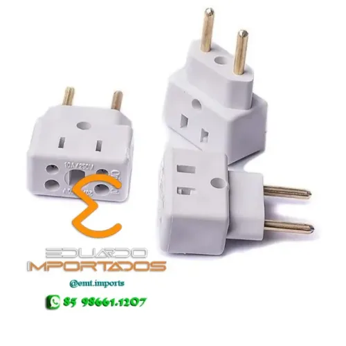 Adaptador de Tomada Bob Esponja Quadrado Benjamin Bivolt Universal 10A e 20A