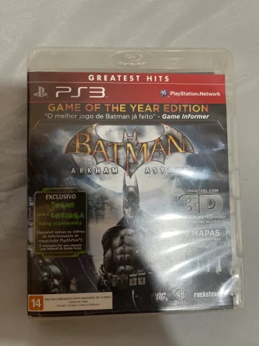 Batman Arkham Asylum - Ps3 Completo (Grátis vai dois DVDs da série Animada)