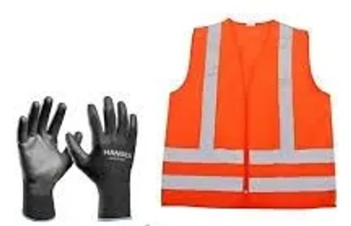Colete refletivo + luvas.