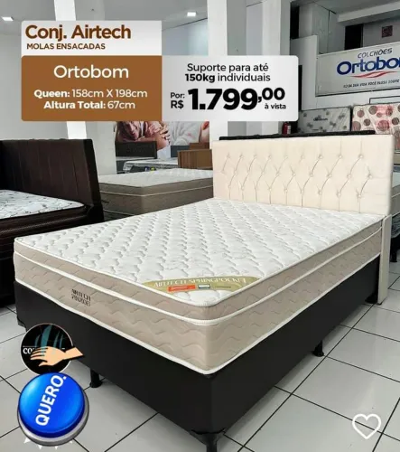 Colchão Ortobom+box Queen !! Nova direito da Fábrica